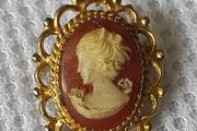 Vintage cameo brooch