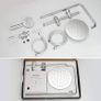 NEW SALE | Modern Chrome Shower Riser Rail Mixer, Round Bathroom Shower Tap System with Stainless Hose Pipe, Shower Head and ABS Handheld Shower Image 5