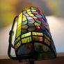 New Tiffany Bankers Lamp  Dragonfly Stained Glass Image 9
