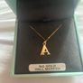 Gold letter A necklace Image 2