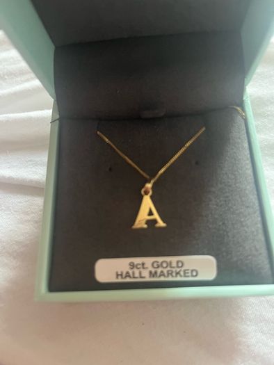 Gold letter A necklace