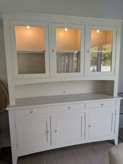 Kitchen Oak Dresser in Ivory/Creme