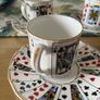 Fine Bone China Espresso Set 4 Cups & Saucers Image 3
