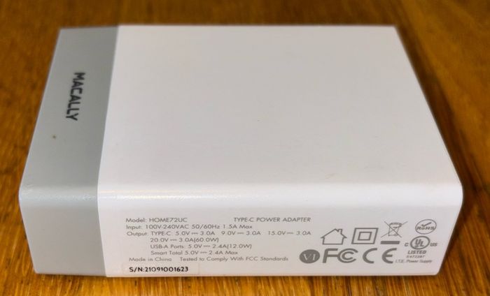 Macally Type C Power Adapter