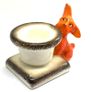 Vintage Goebel Ceramic Terrier Dog Candle Holder Figurine Image 4