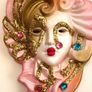 Venetian Style Porcelain Wall Hanging Mask Image 5