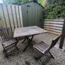 Solid Teak Table and chairs Image 2