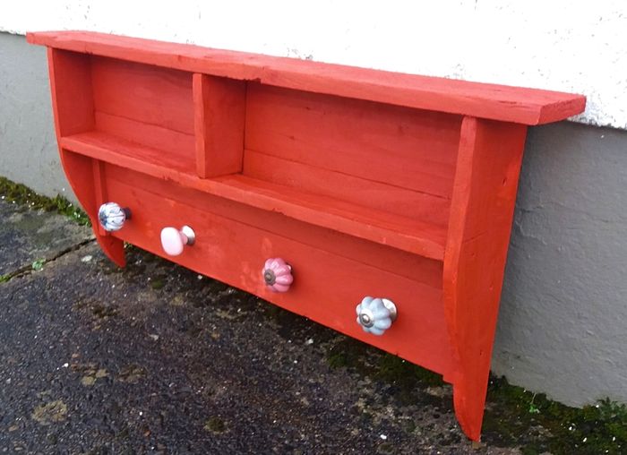 NEW Rustic cubbybox shelf / coat n hat rack
