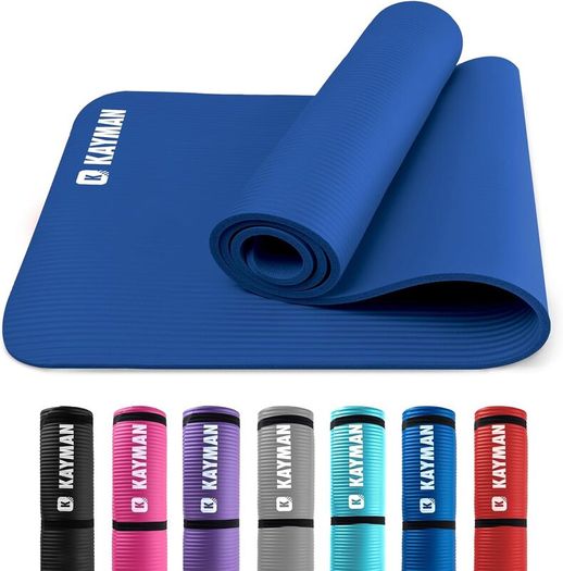 Yoga Mat Multi-Purpose Extra Thick Foam Exercise Mats  Ideal Floor Mat for Pilates, Stretching, Resistance Workout & Therapy Home & Gym Equipment Accessory