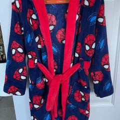 Boys Spiderman Dressing Gown (Age 7-8)