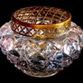 Vintage Harrods Heavy Cut Crystal Rose Bowl Image 8