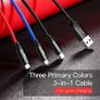 Baseus Three Primary Colors 3 In 1 Phone Cable Image 7