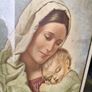 Vintage Madonna &Child Framed Picture Image 3