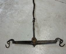 Antique wrought iron balance scales