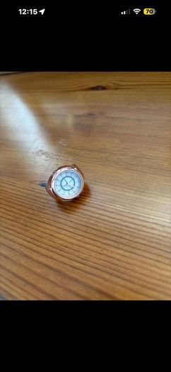 Rose gold watch ring