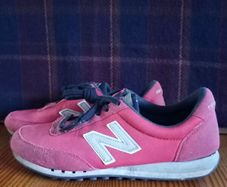 New Balance 410 red 4 37 canvas shoe laced light