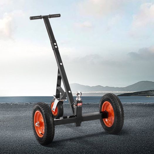 Heavy Duty Trailer Dolly 1000lbs  Carbon Steel Trailer Mover with 2 inch Ball, 14 inch Pneumatic Tires, Portable Tow Dolly for Moving RV Trailer