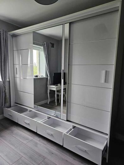 Sliding Doors Wardrobe S 253cm LED - White