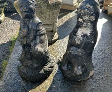 Garden gnomes stone ornaments