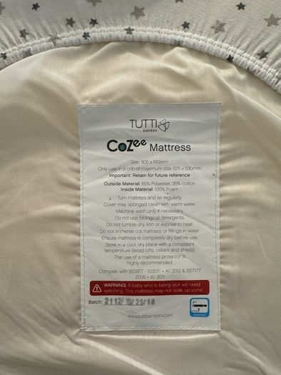 Tutti Bambino Cozee Co-Sleeper.