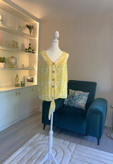 Brand-new Yellow and White Ladies Summer Top from Dunnes Stores
