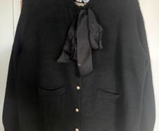 Gallery black cardigan bow xl