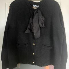Gallery black cardigan bow xl