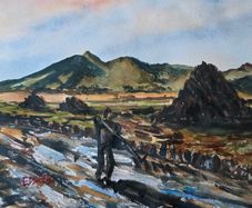 bog man watercolour