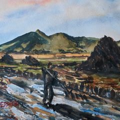 bog man watercolour