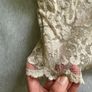 Cream lace dress with cut out back Image 10