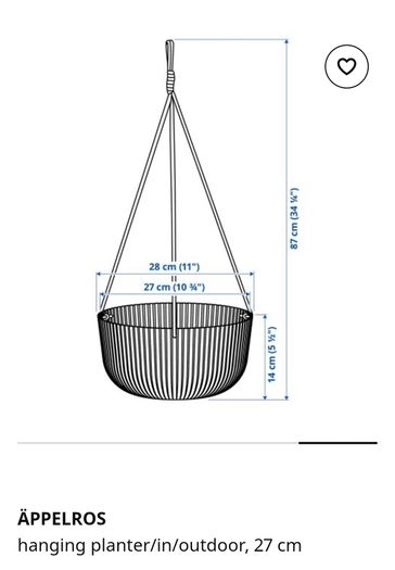 Ikea Aeppelros Plant Hangers (Set of 2)