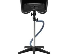 Portable Shampoo Bowl, Shampoo Sink with Adjustable Height & Angle, Salon Hair Wash Sink with Drain Hose and Star-Shaped Support Base