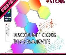 Hexagon LED Lights 8 Pack Hex Wall Light RGB Gaming Panels Hexagonal Smart Lighting Panel Sync to Music for Room Bar Gaming Setup Bedroom