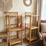 Vintage 3 Tier Rattan Plant Stand Image 3