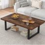 Rustic Living Room Table, Simple Industrial Rectangle Coffee Table, Modern Minimalist Farmhouse Image 8
