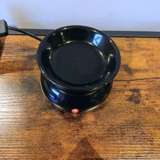 Hosley Glossy Black Ceramic Electric Wax Melt Burner