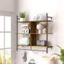 Three-Tier Floating Shelf - Brown/Black Image 4