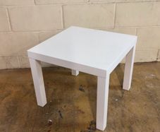 IKEA white square side table