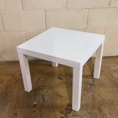 IKEA white square side table