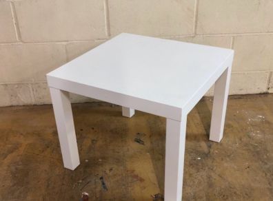 IKEA white square side table