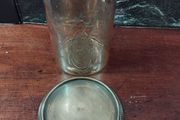 Glass Vase on brass stand