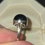 925 Sterling Silver & Black Onyx Stone Ring - Size 7/N Image 6