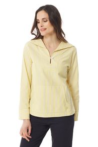 Striped chambray blouse yellow