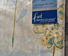 vintage king size Quilt Cover floral Blue Yellow Deadstock Brand New 80s or early 90s