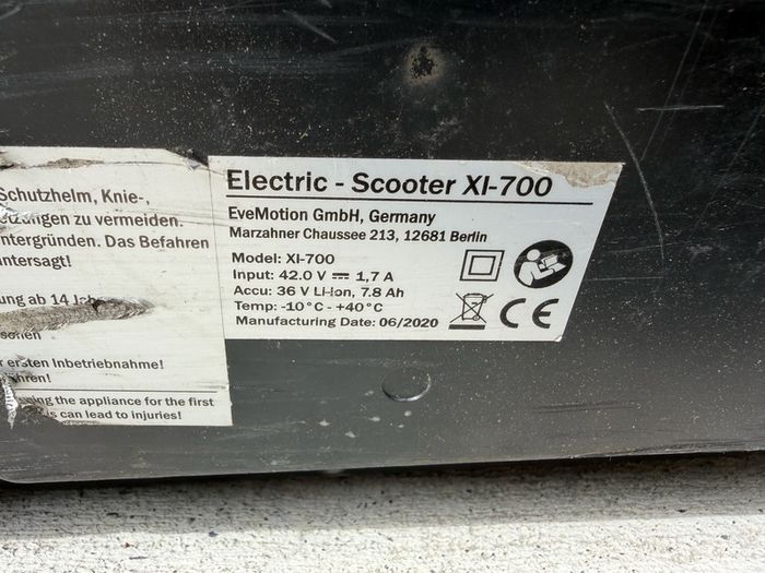 E-scooter faulty