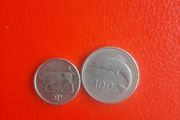 1993 Irish 5p and 10p