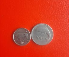 1993 Irish 5p and 10p
