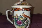 Vintage hand painted Chinese Teacup with lid