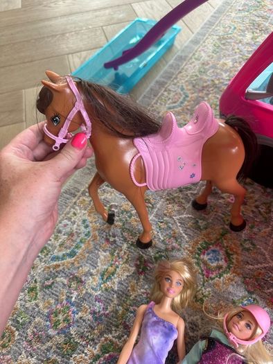 Barbie Campervan/Slide/Pool/Dolls/Accessories