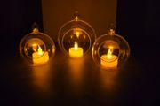 Trio of hanging tea light holders